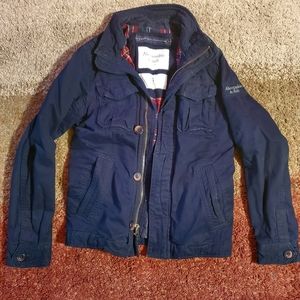 Abercrombie & Fitch heavy jacket. Navy. Small.